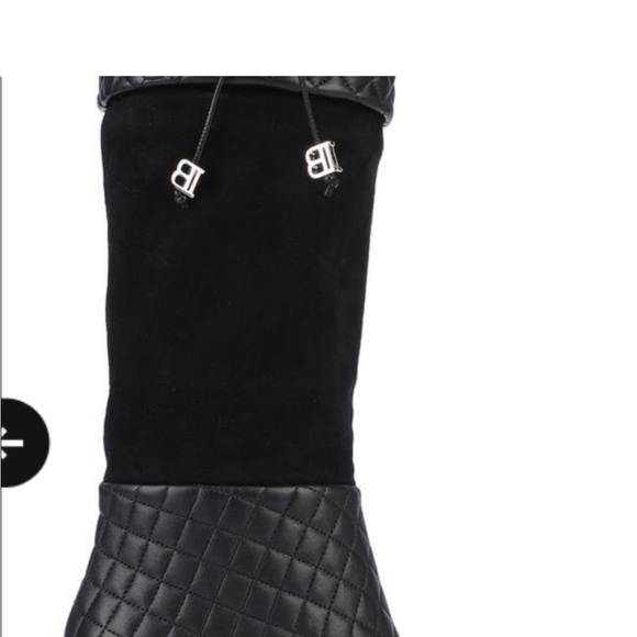 Authentic black leather/suede Balmain boots size 37 - Picture 5 of 9